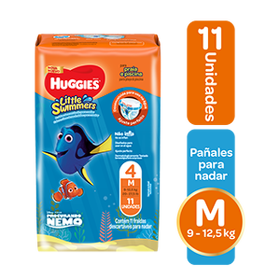 Pañales Huggies Littles Swimmers M Paquete